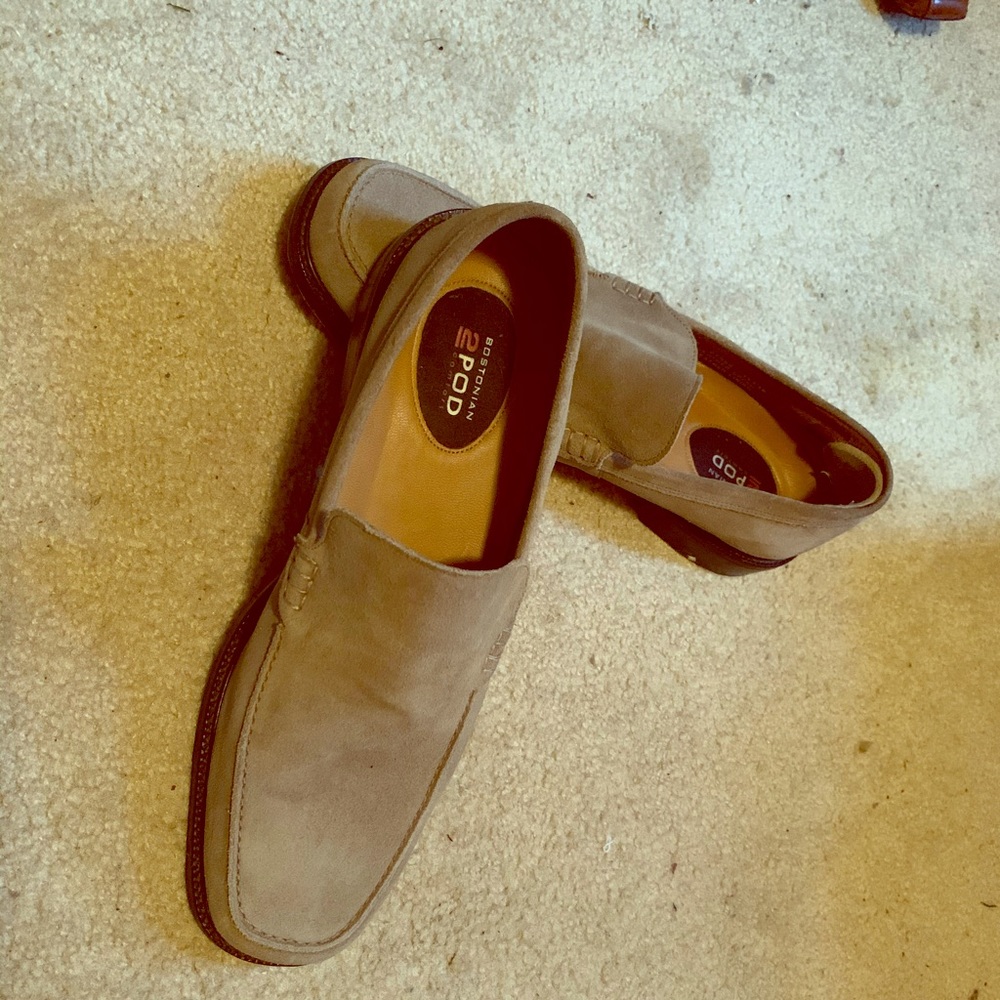 Pair of suede shoes